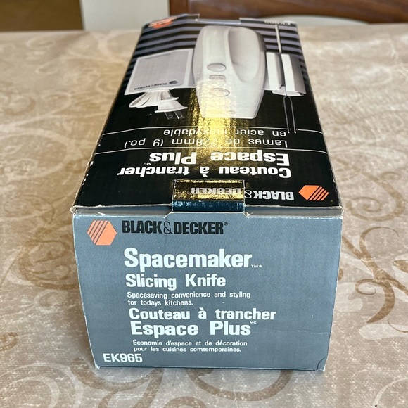 Vintage New 1989 Black & Decker EK965 Spacemaker 9” Electric Slicing Knife White - Picture 5 of 8